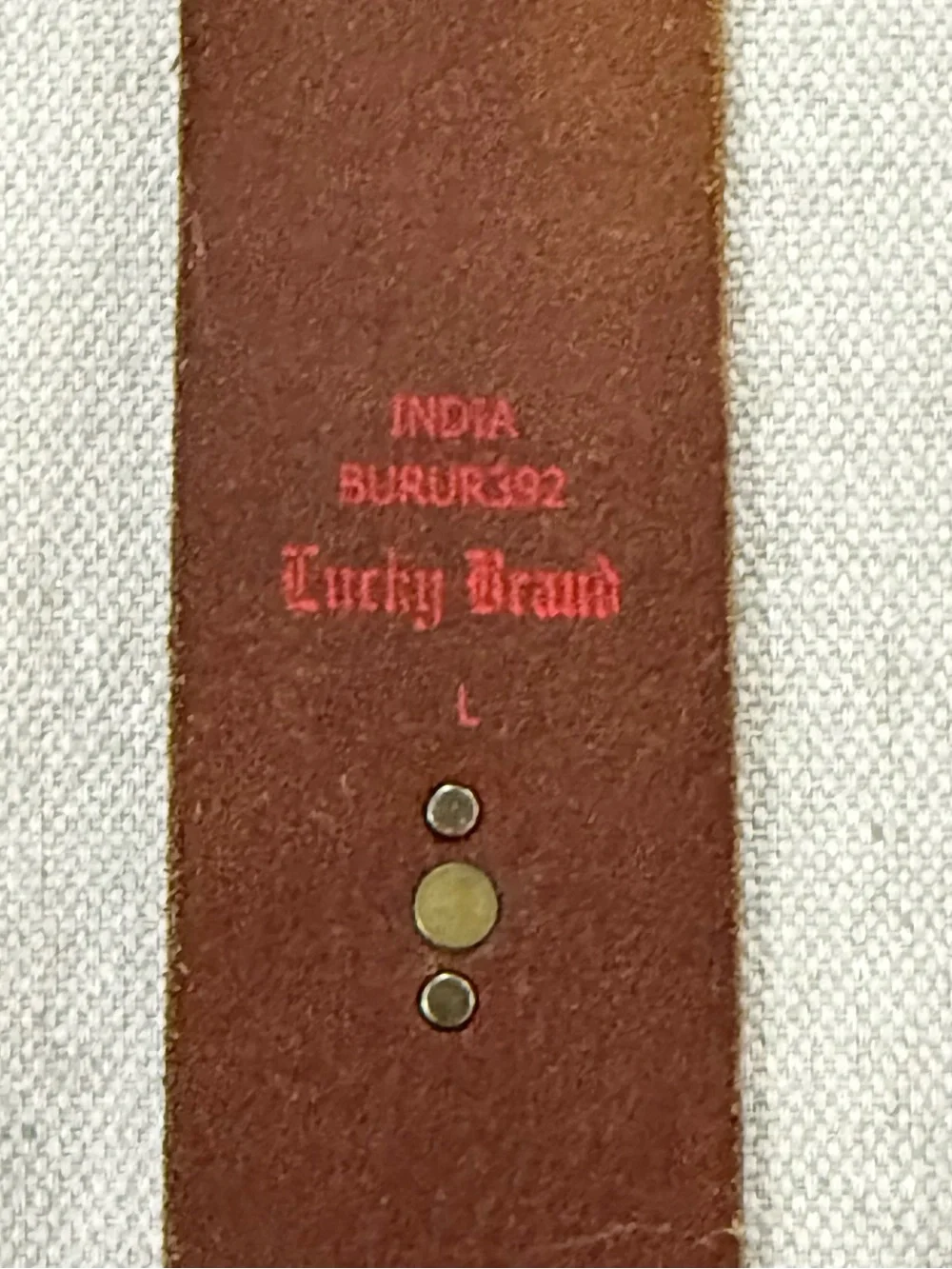 Lucky Brand Leather Belt L Embroidered Boho Western Floral Brass Buckle